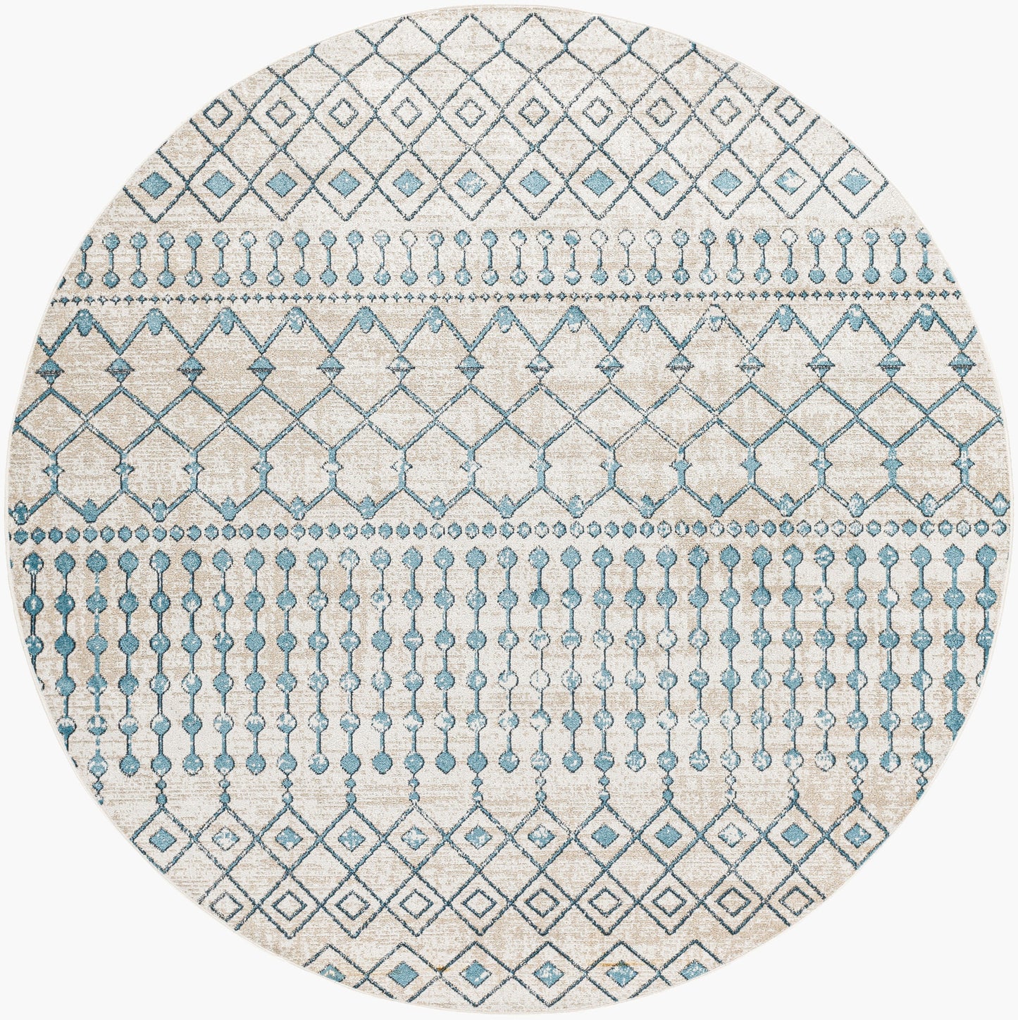Lavadora LVR-2340 6ft Round Machine Woven Washable Area Rug