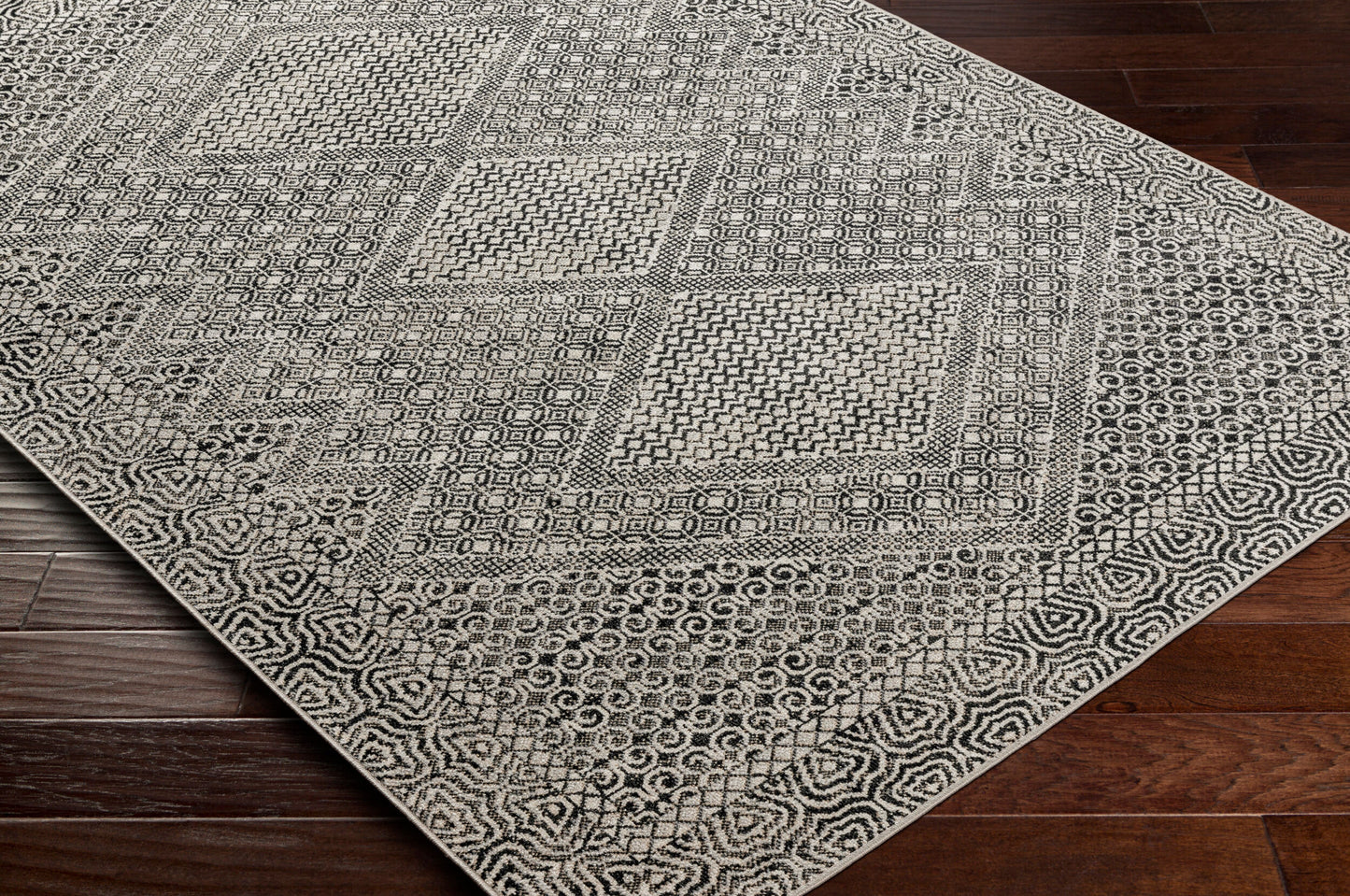 Lavadora LVR-2341 6ft Round Machine Woven Washable Area Rug