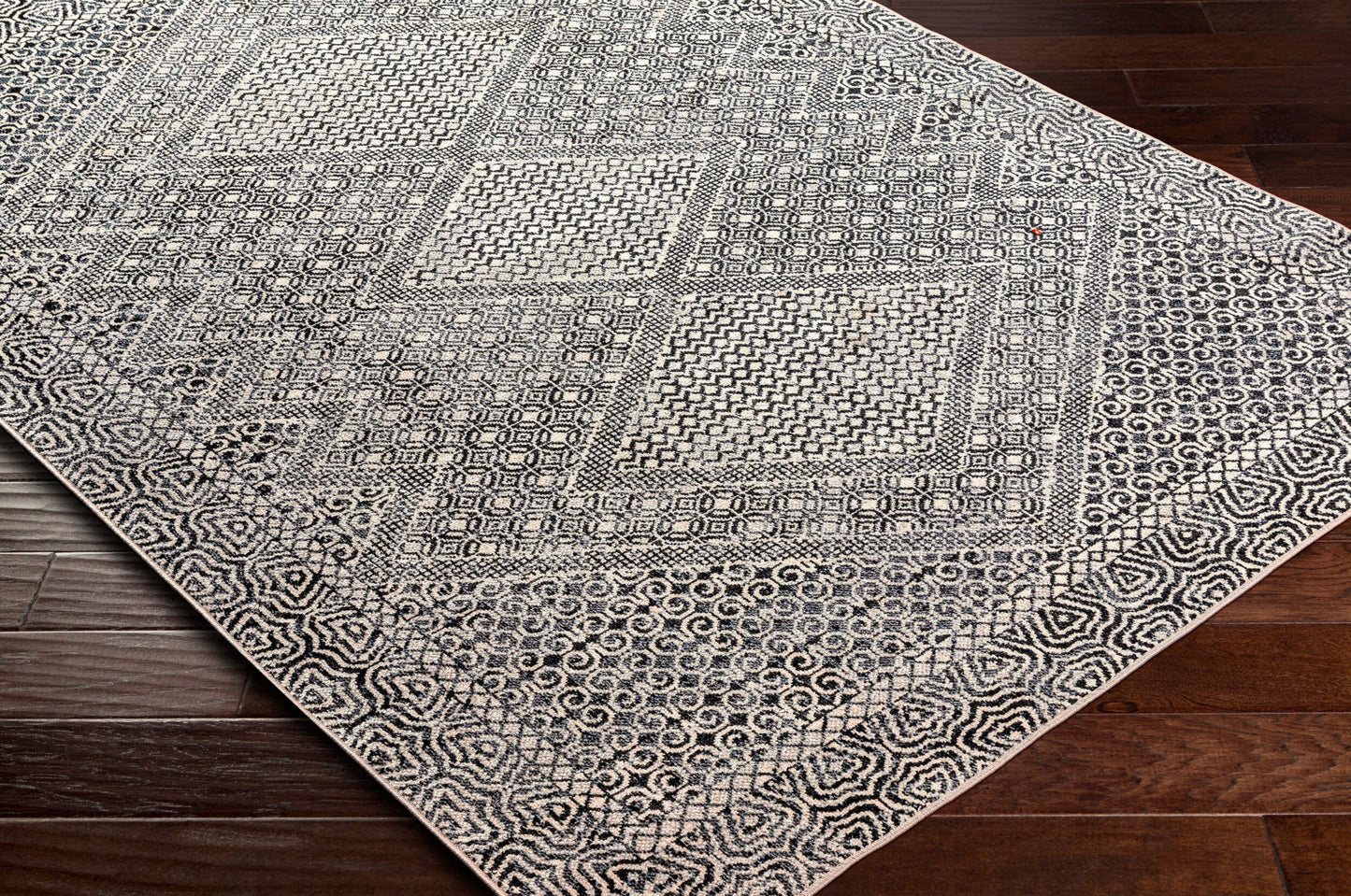 Lavadora LVR-2342 6ft Round Machine Woven Washable Area Rug