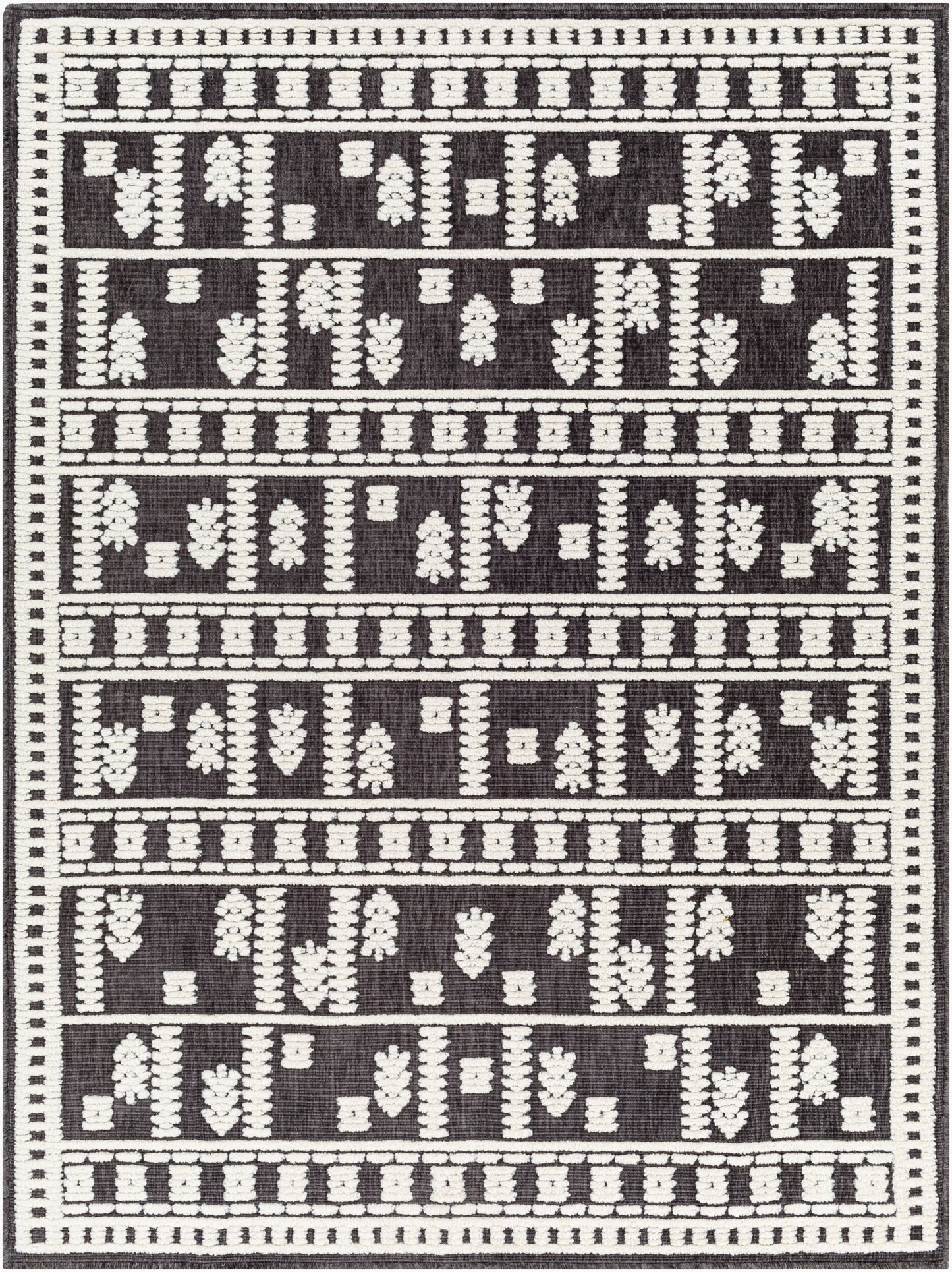 Lyna LYA-2300 5' x 7' Machine Woven Washable Area Rug