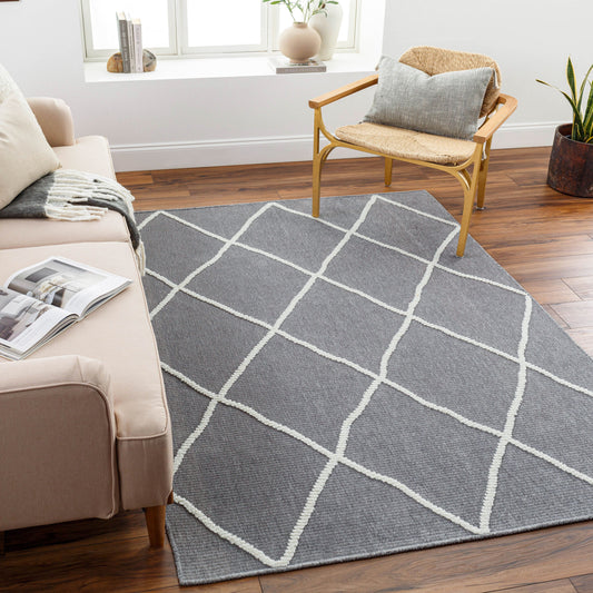 Lyna LYA-2304 5' x 7' Machine Woven Washable Area Rug
