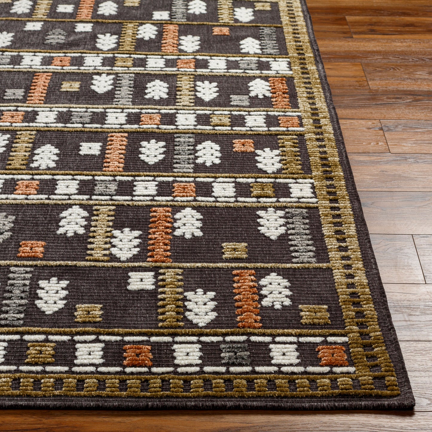 Lyna LYA-2308 7ft Runner Machine Woven Washable Runner Rug