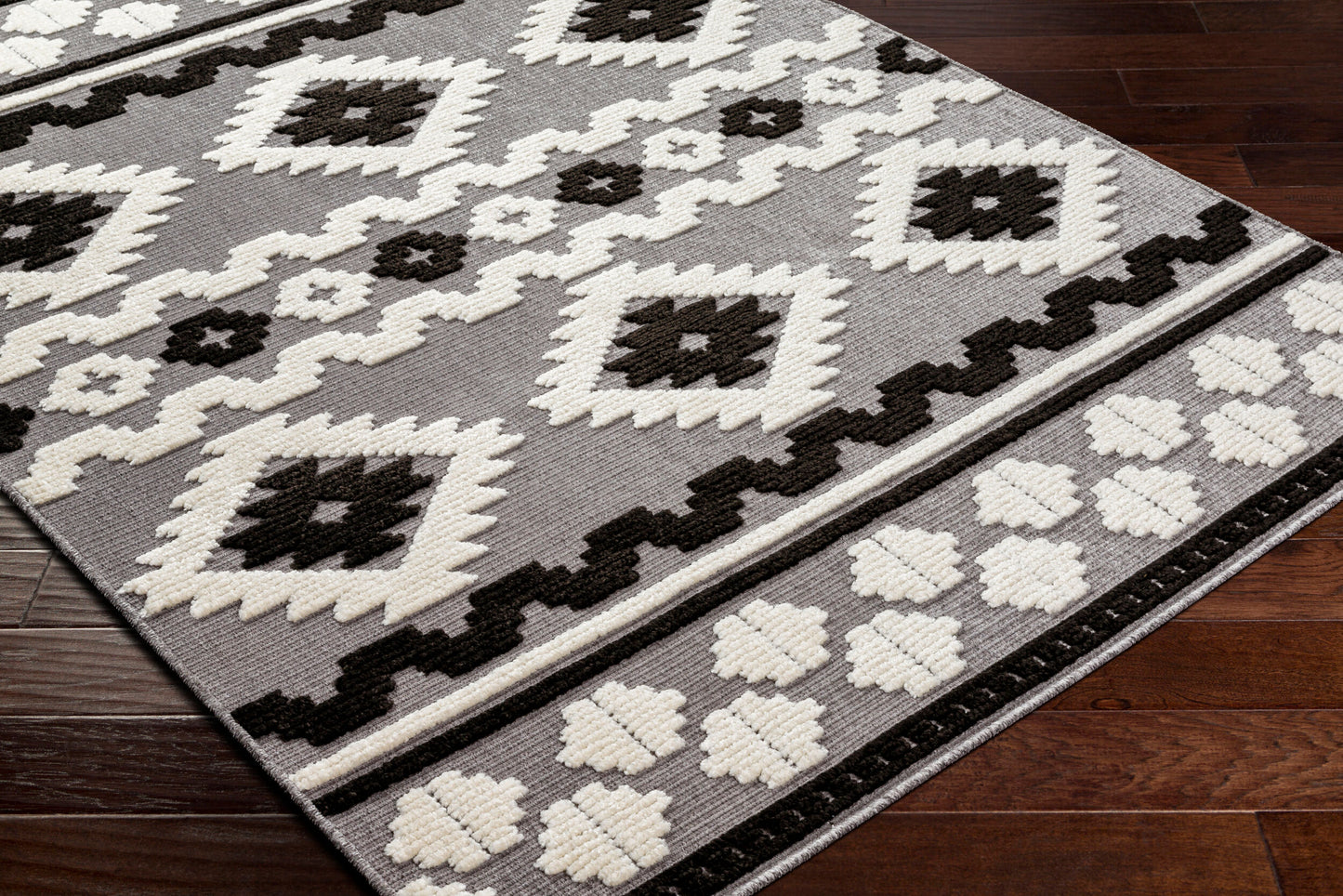Lyna LYA-2321 3' x 5' Machine Woven Washable Accent Rug
