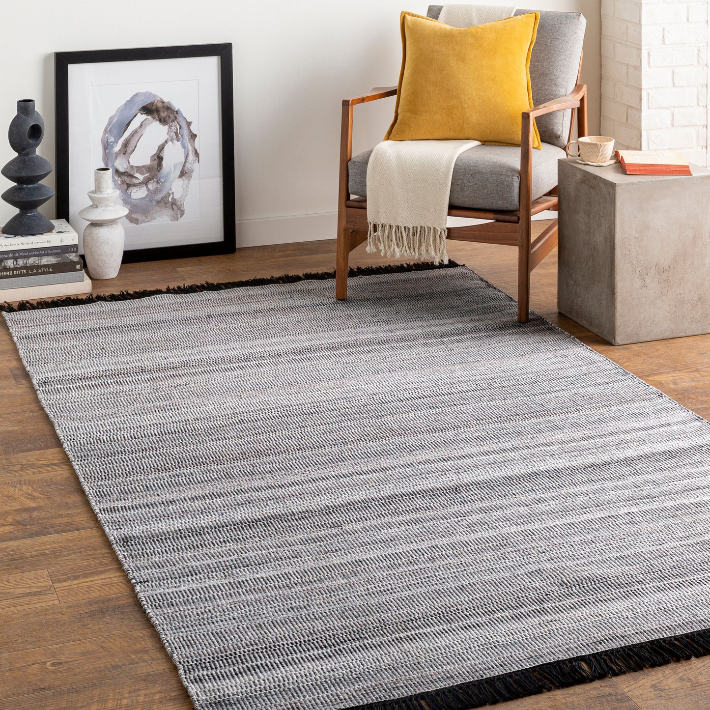 Lily LYI-2303 2' x 3' Handmade Recyled Accent Rug