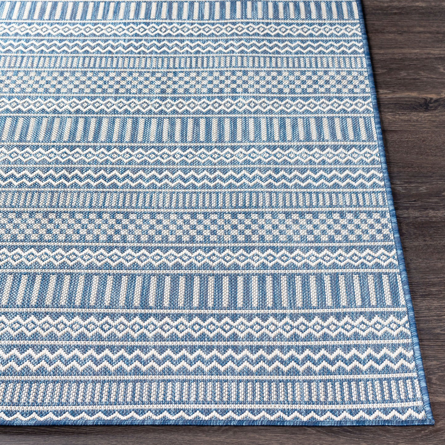 Alfombra Malibu MBU-2307 de 2,44 m x 3 m, tejida a máquina, para interior y exterior