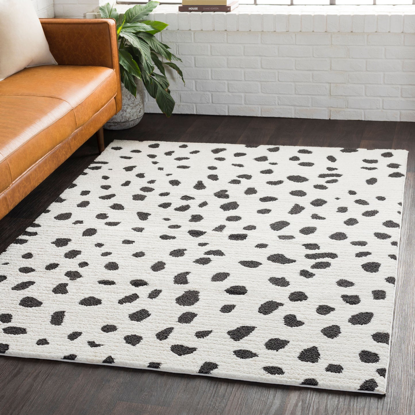 Alfombra marroquí Shag MCS-2307 de 2,44 m x 3,05 m, tejida a máquina