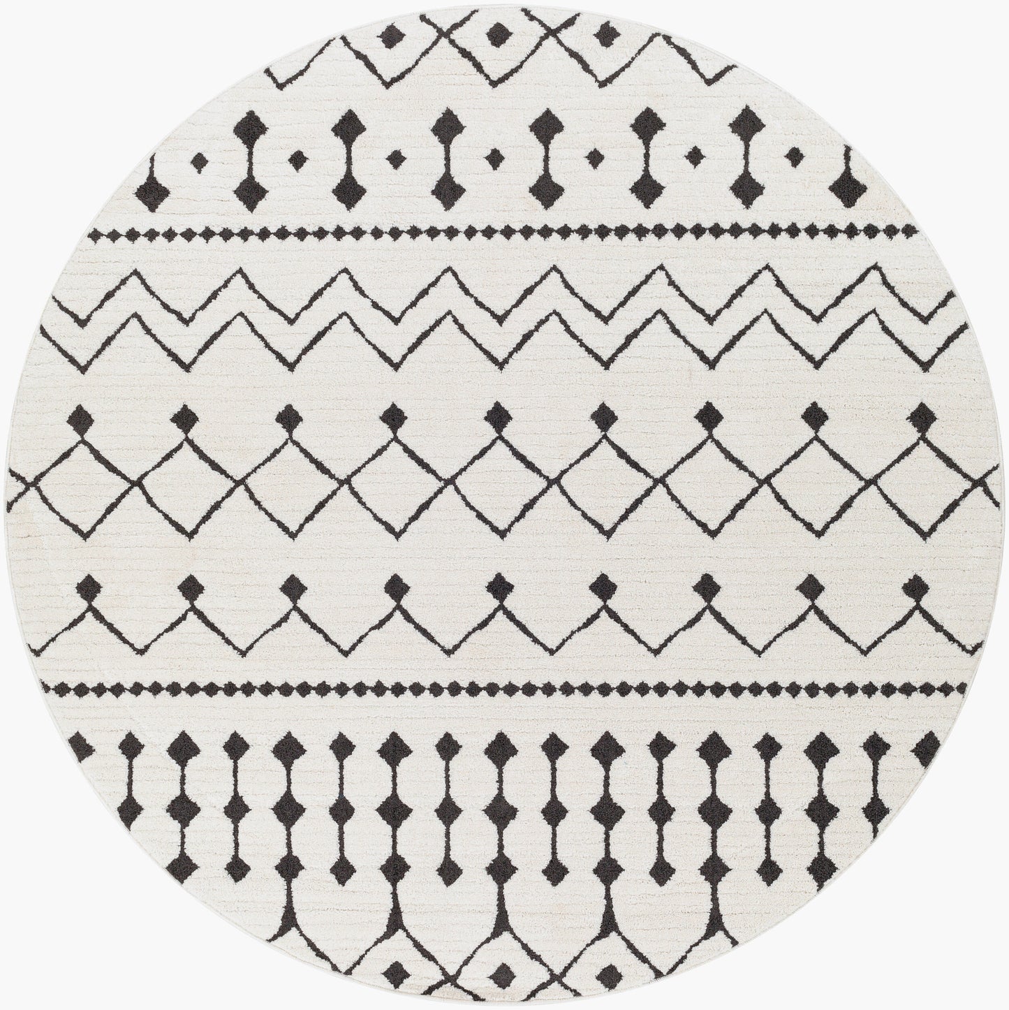 Moroccan Shag MCS-2309 5ft Round Machine Woven Area Rug