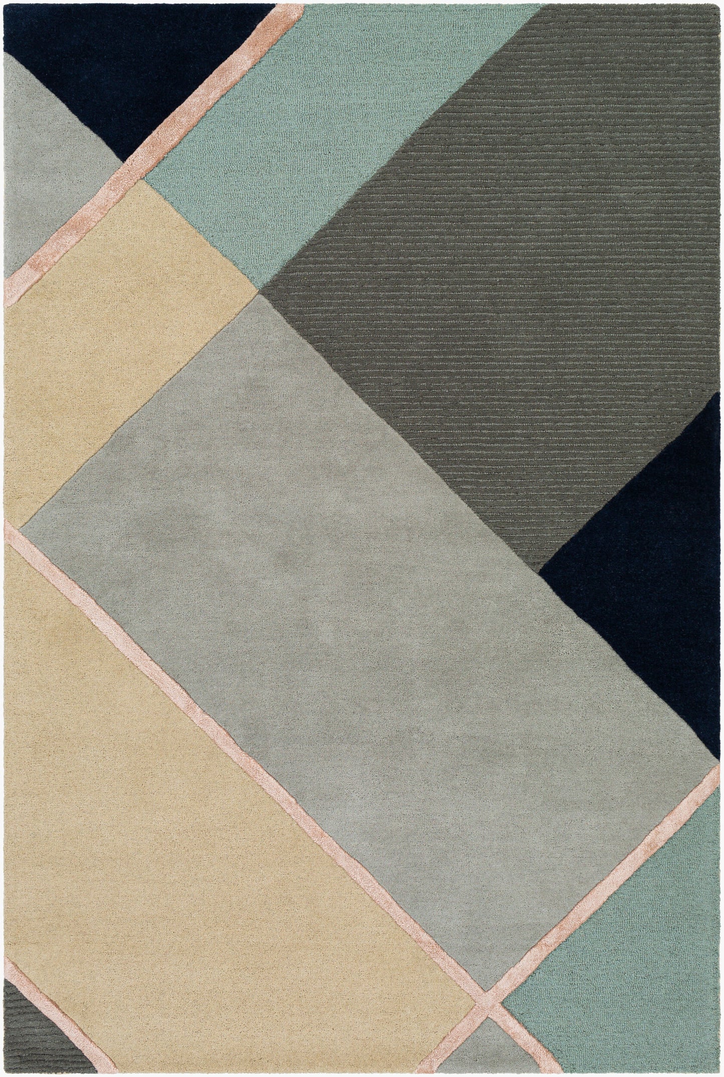 Mid Century MCY-2301 2' x 3' Handmade Wool Accent Rug