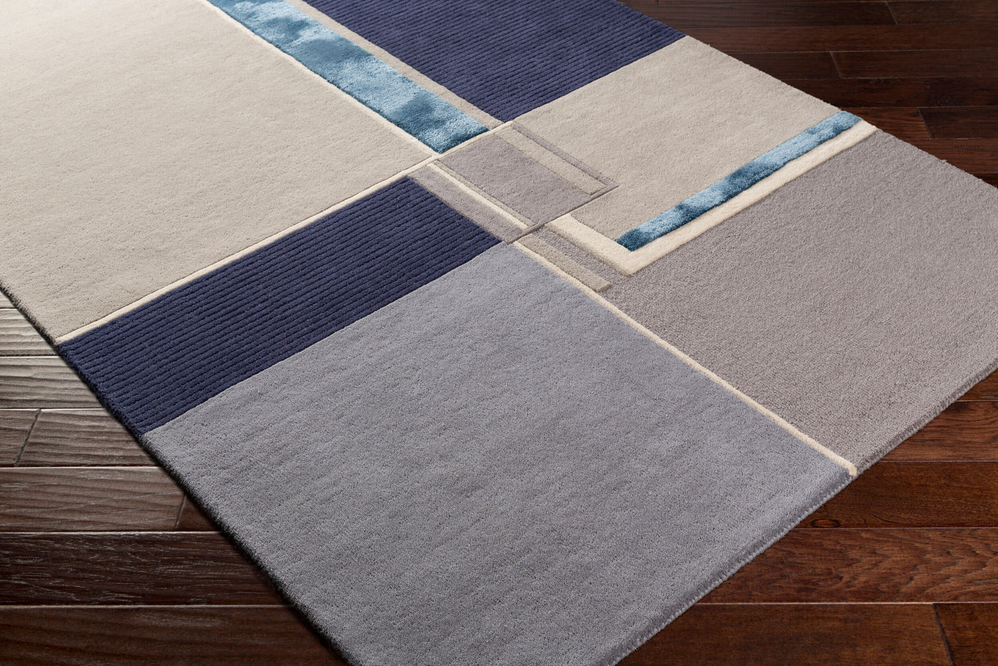 Mid Century MCY-2302 2' x 3' Handmade Wool Accent Rug