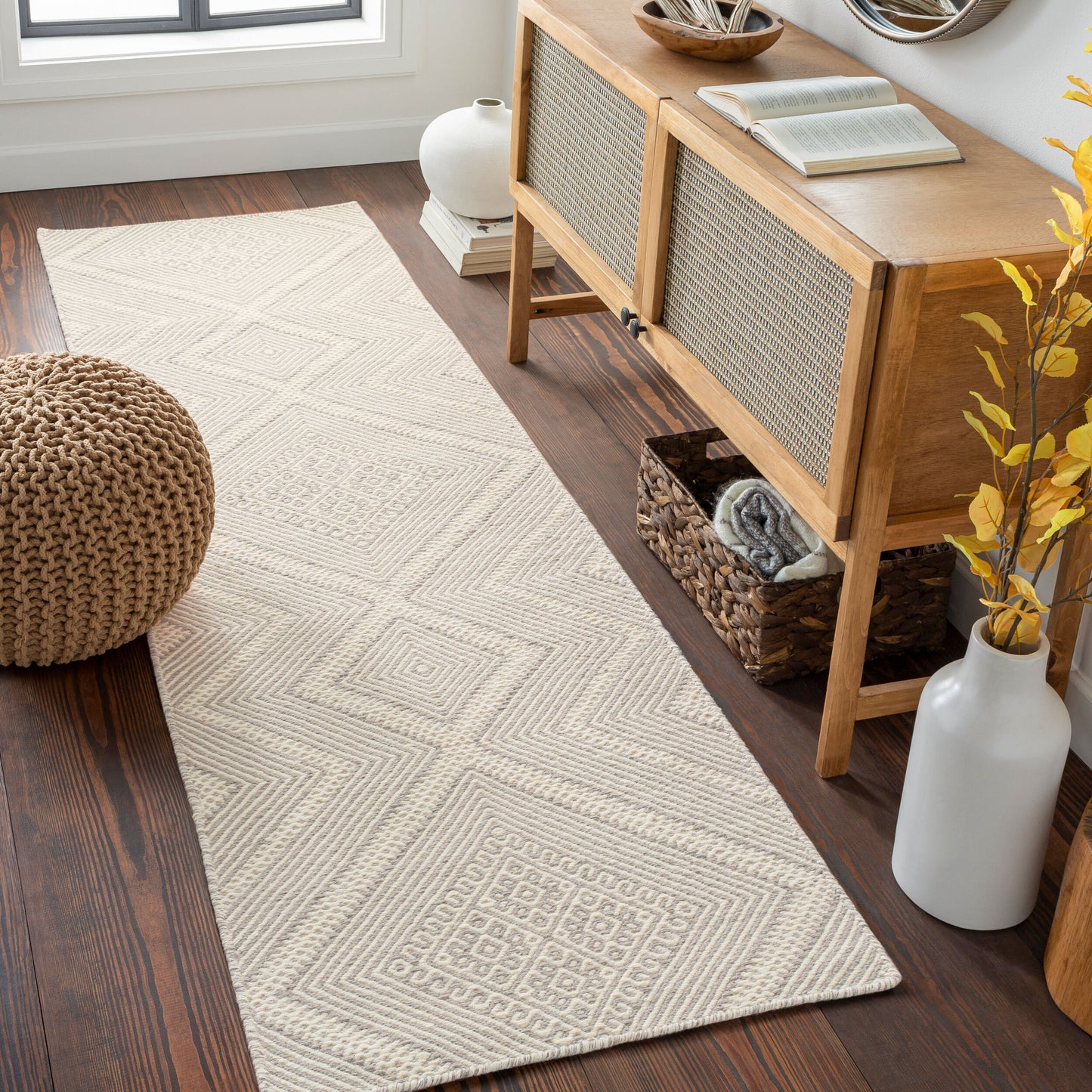 Mardin MDI-2309 8ft Runner Handmade Wool Runner Rug