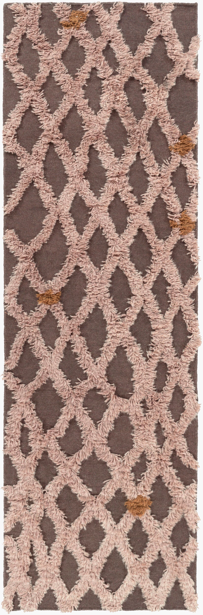 Midelt MDT-1007 8ft Runner Handmade Wool Runner Rug