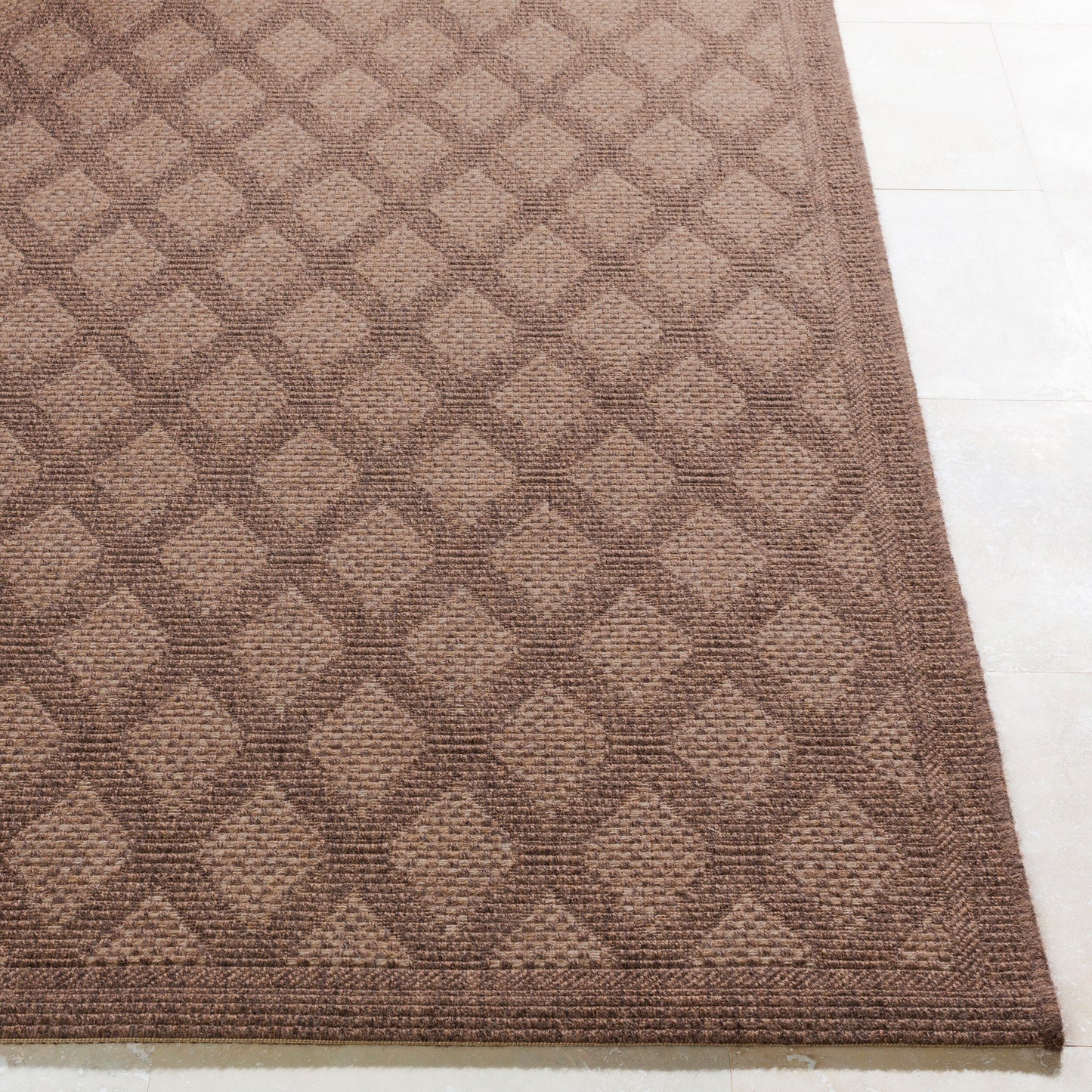 Alfombra decorativa para interior y exterior Marmaris MMS-2314 de 2' x 3', tejida a máquina