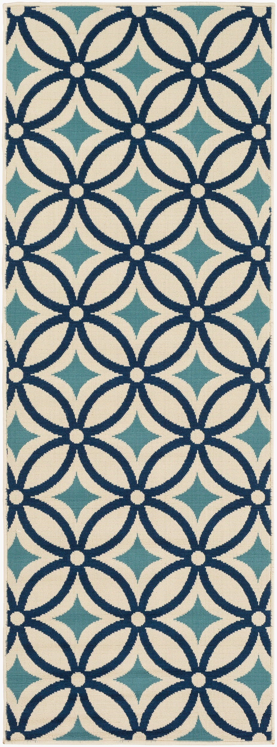 Marina MRN-3001 7ft Runner Machine Woven Indoor/Outdoor Runner Rug