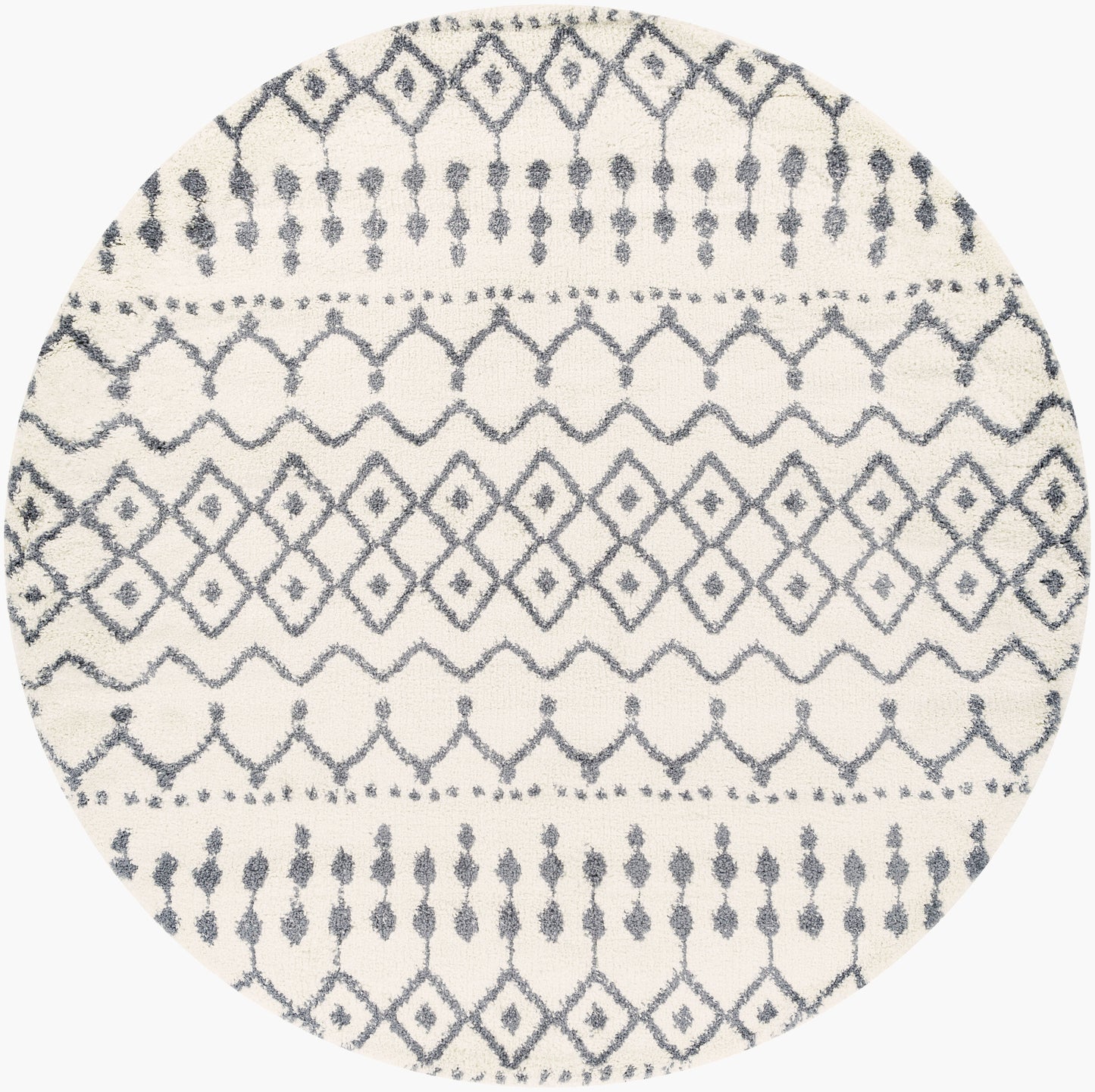 Maroc Shag MRS-2310 8ft Round Machine Woven Area Rug