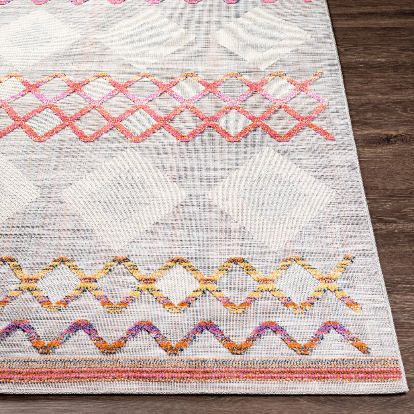 Murcia MUC-2306 5' x 7' Machine Woven Indoor/Outdoor Area Rug