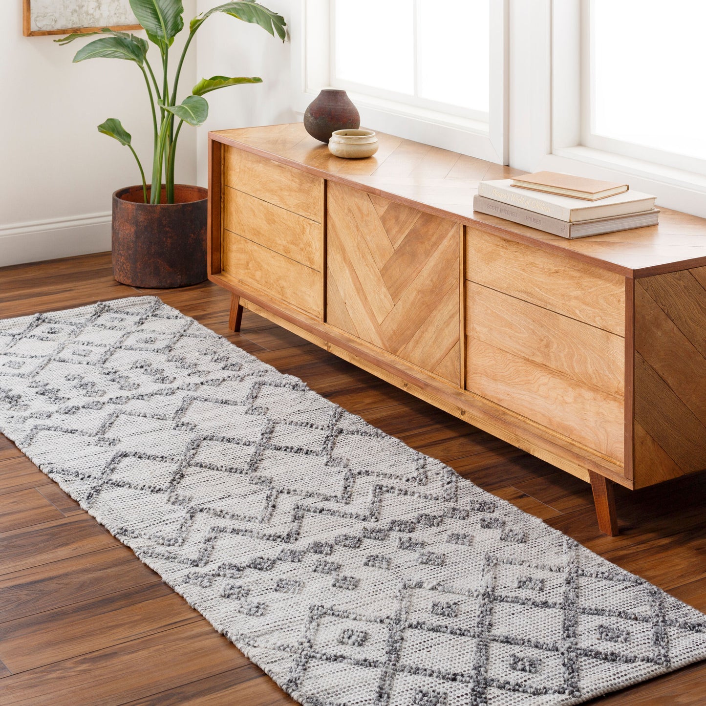 Napoli NPO-2301 8ft Runner Handmade Recyled Runner Rug