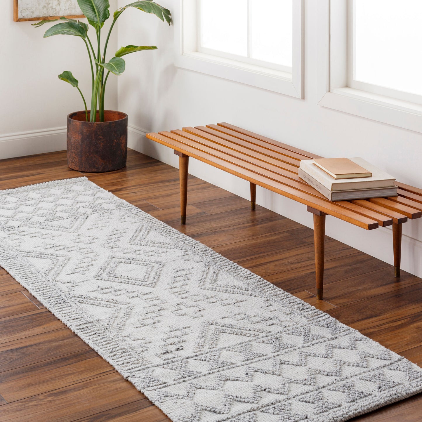 Napoli NPO-2306 8ft Runner Handmade Recyled Runner Rug