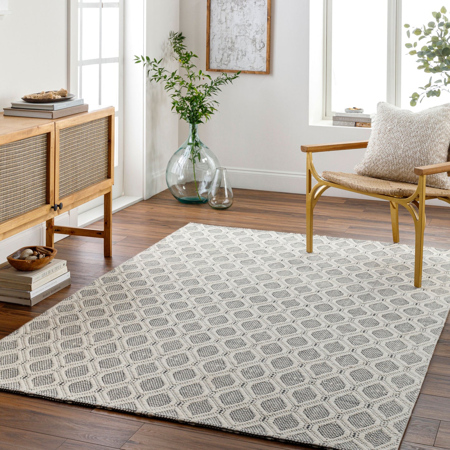 Nevada NVD-2300 2' x 3' Handmade Wool Accent Rug