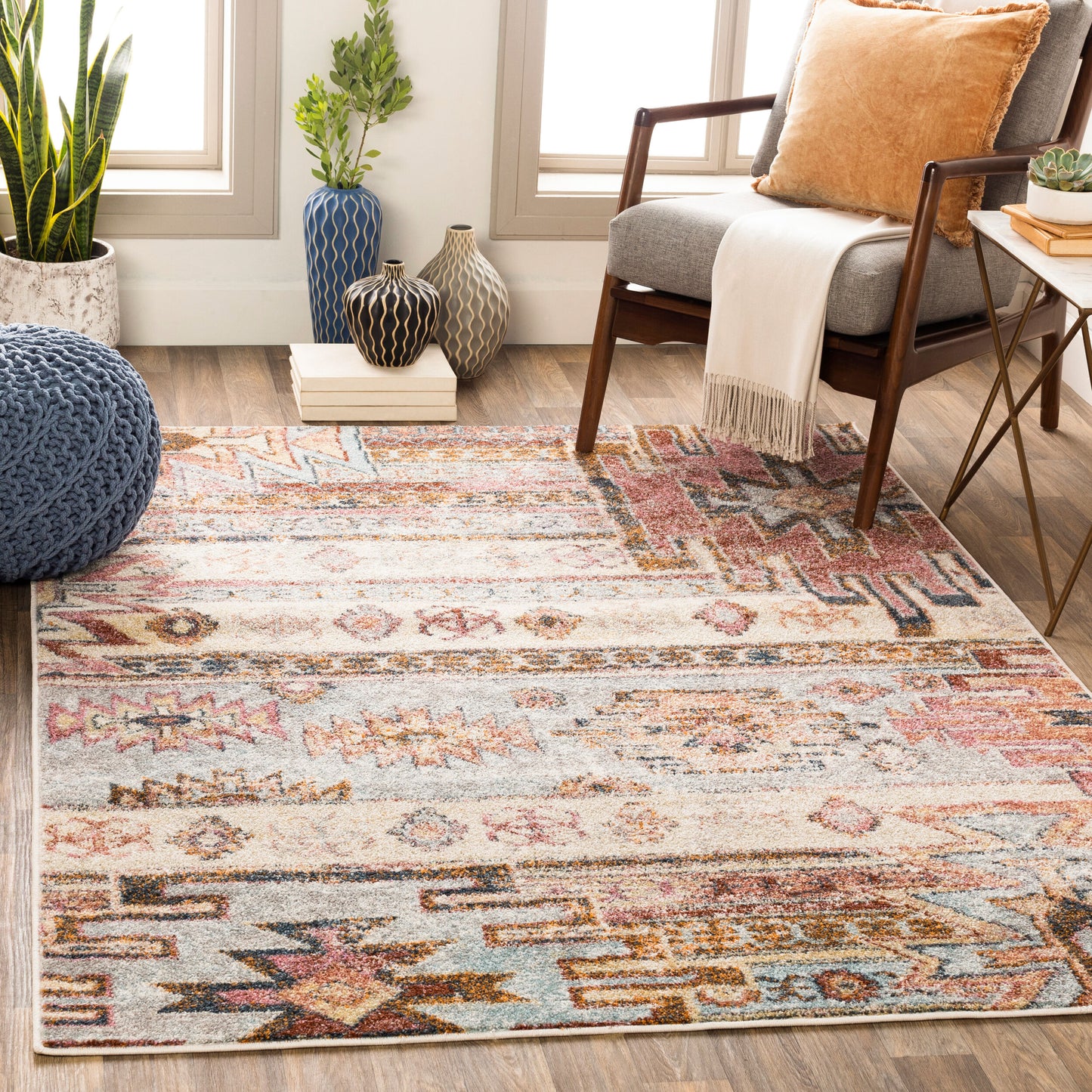 New Mexico NWM-2311 10ft Runner Machine Woven Runner Rug