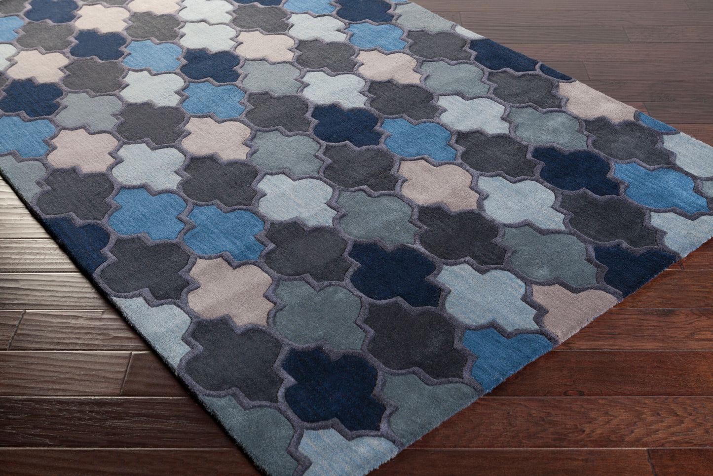 Oasis OAS-1103 8ft Round Handmade Wool Area Rug