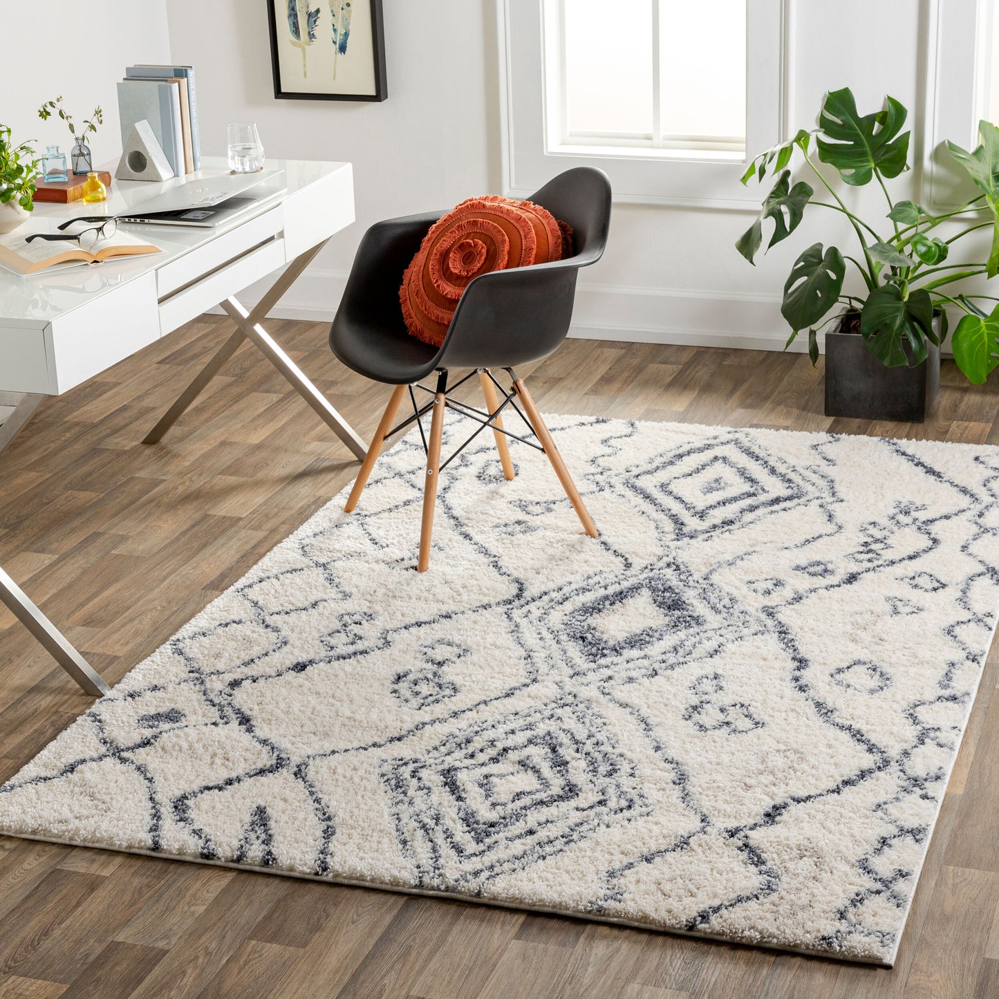 Alfombra tejida a máquina Puffy Shag PFY-2304 de 1,52 m x 2,13 m