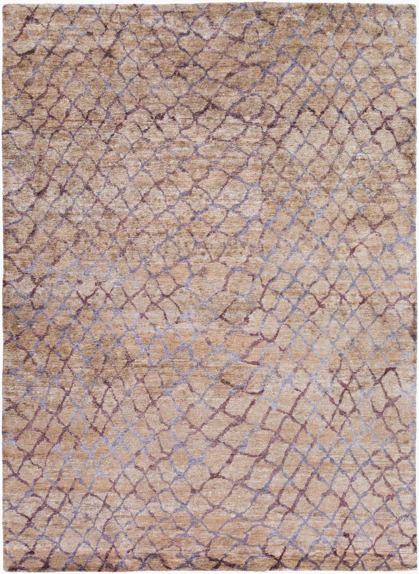 Alfombra de seda sintética hecha a mano Platinum PLAT-9020 de 2,44 m x 3,34 m