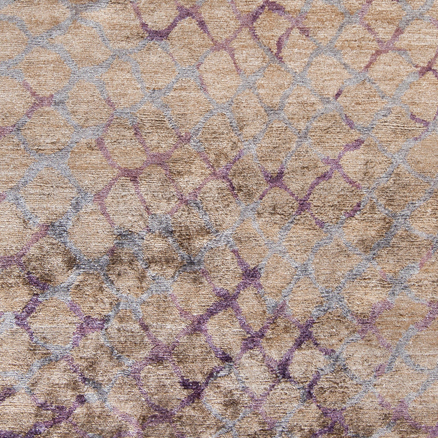 Platinum PLAT-9020 8ft Runner Handmade Faux Silk Runner Rug