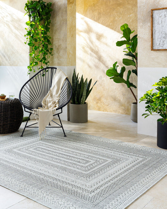 Alfombra tejida a máquina para interior y exterior Pismo Beach PMB-2316 de 1,52 m x 2,13 m