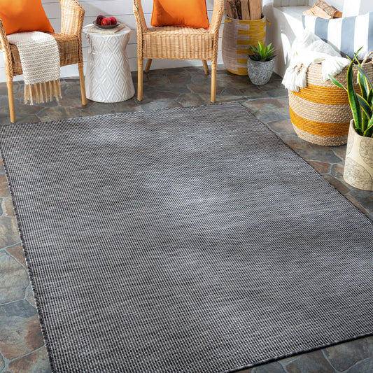 Alfombra decorativa para interior y exterior Pasadena PSA-2309 de 2' x 4', tejida a máquina