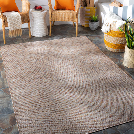 Pasadena PSA-2361 7ft Runner Machine Woven Indoor/Outdoor Runner Rug