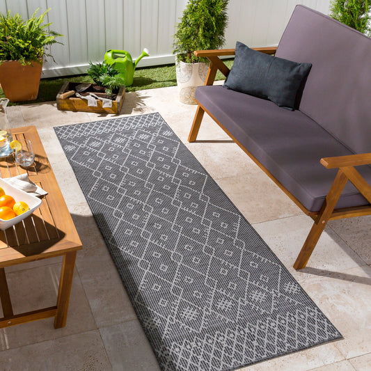 Pasadena PSA-2362 7ft Runner Machine Woven Indoor/Outdoor Runner Rug