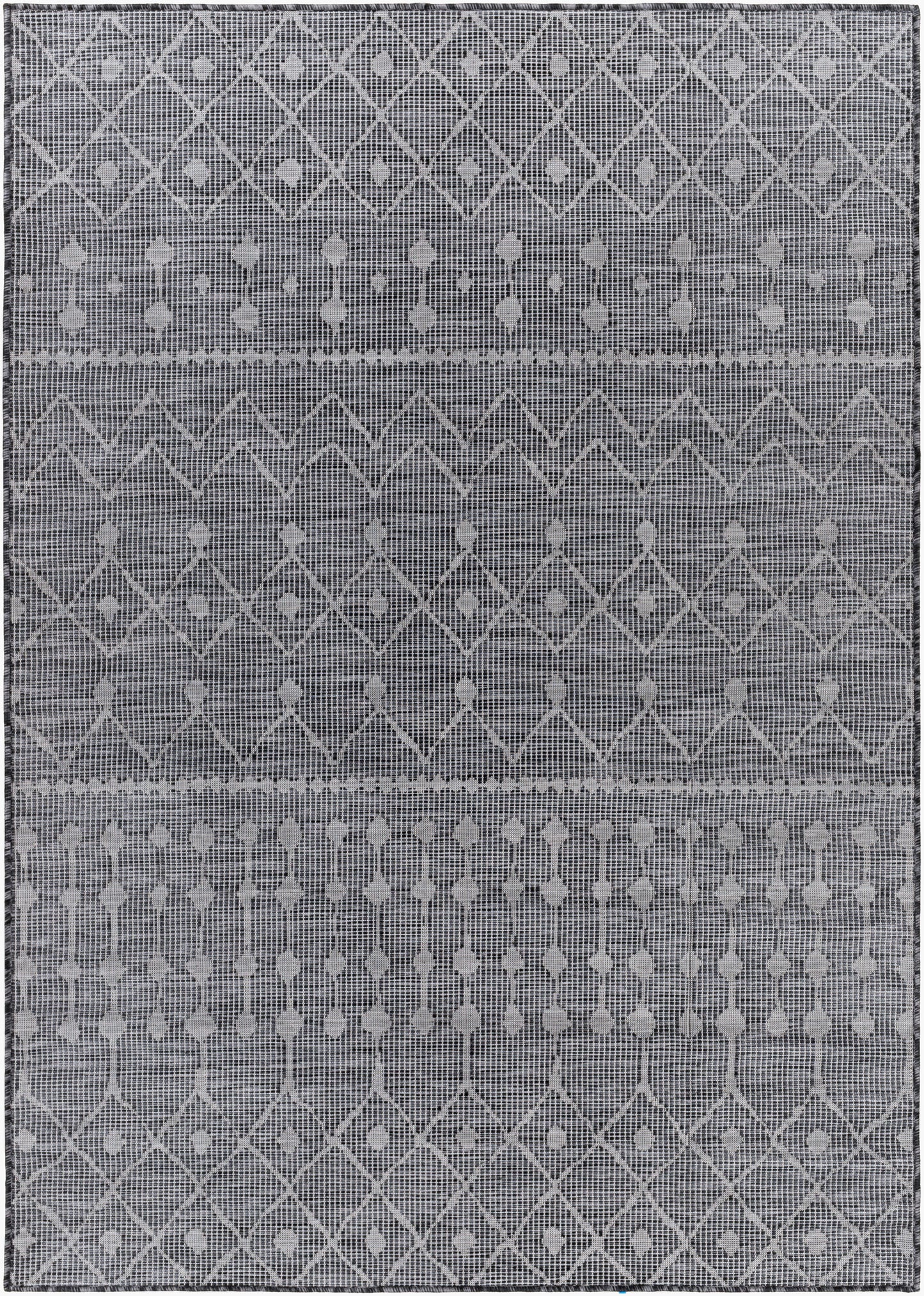 Alfombra decorativa para interior y exterior Pasadena PSA-2374 de 2' x 4', tejida a máquina