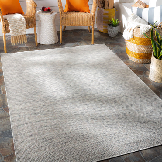 Alfombra decorativa para interior y exterior Pasadena PSA-2376 de 2' x 4', tejida a máquina