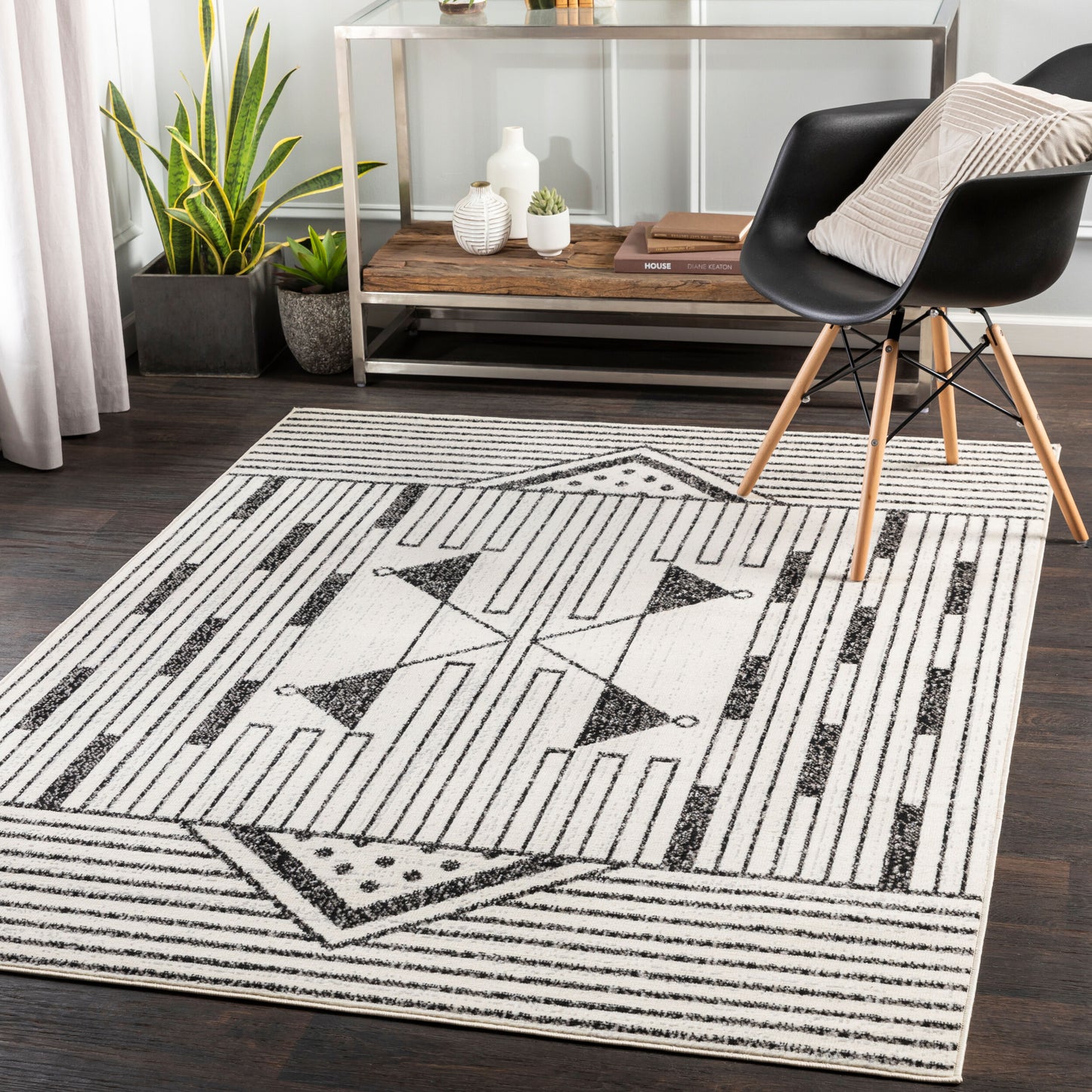 Pisa PSS-2316 6' x 9' Machine Woven Area Rug