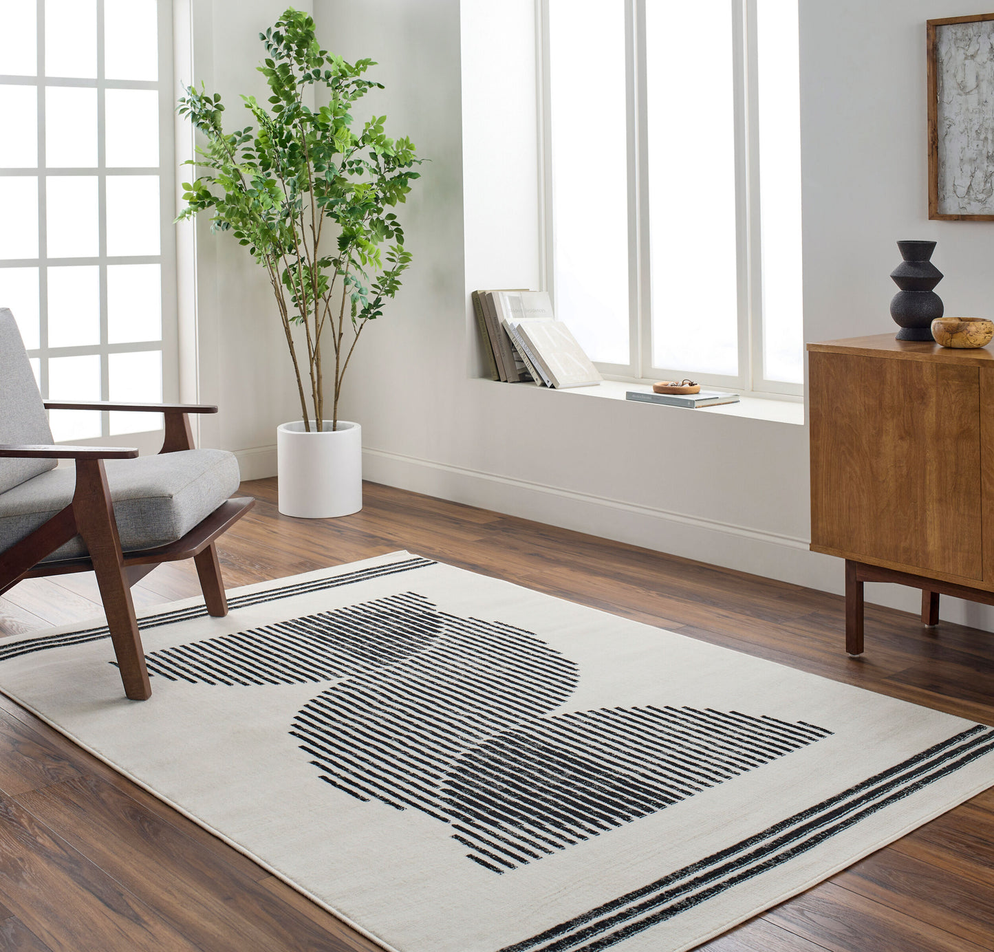 Pisa PSS-2364 6' x 9' Machine Woven Area Rug