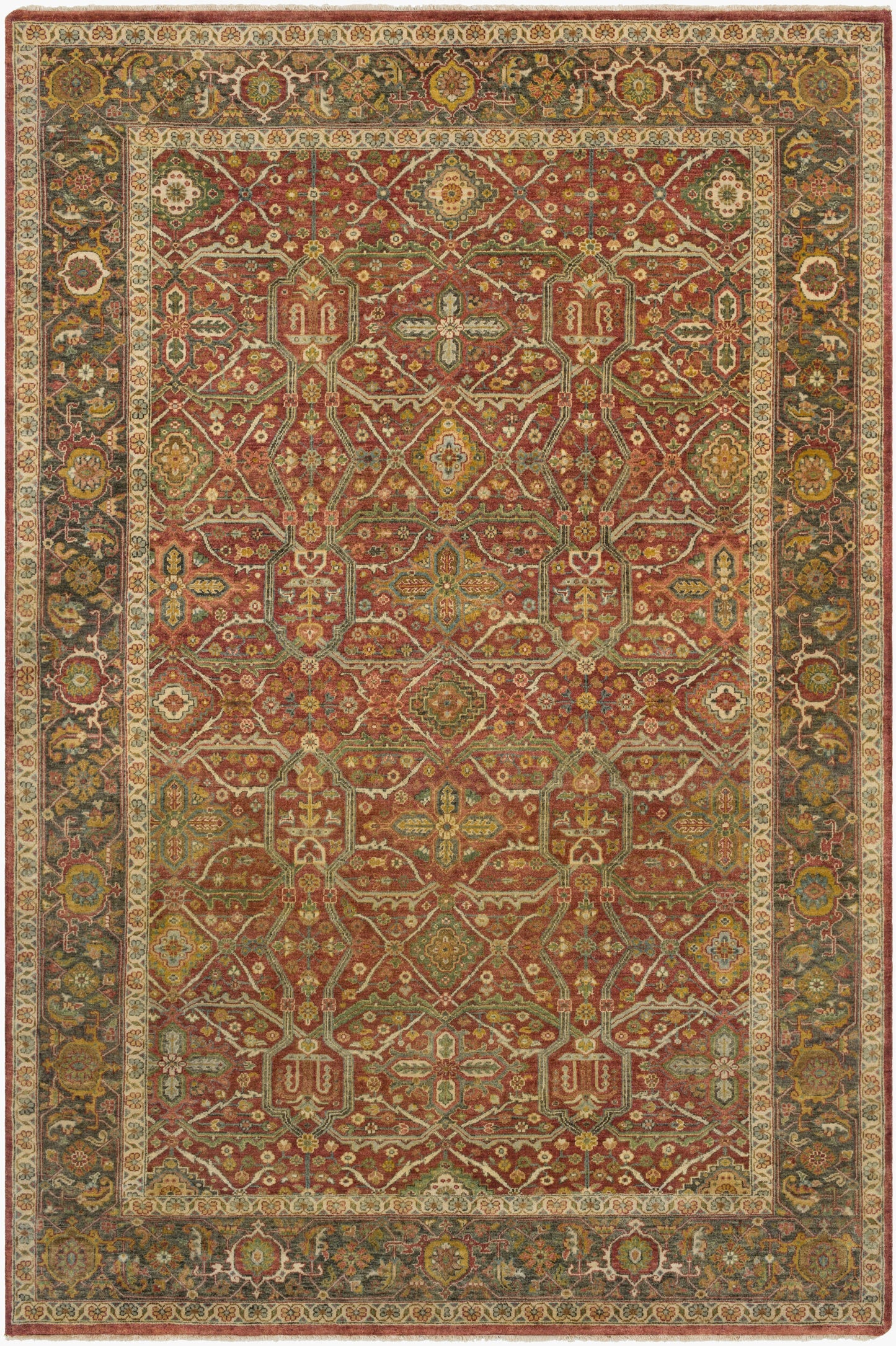 Pazyryk PZY-1001 2' x 3' Handmade Wool Accent Rug