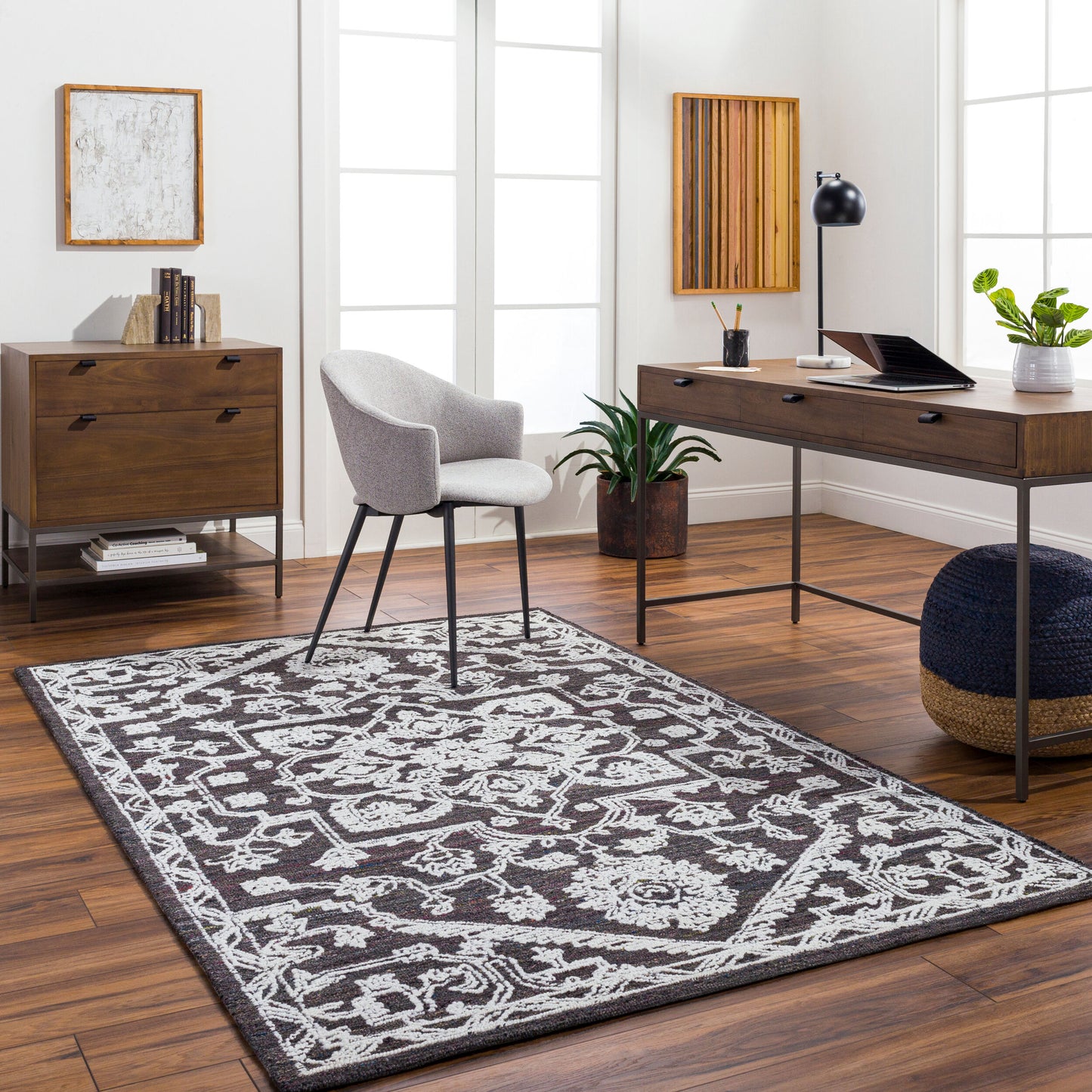 Piazza PZZ-2302 2' x 3' Handmade Recyled Accent Rug