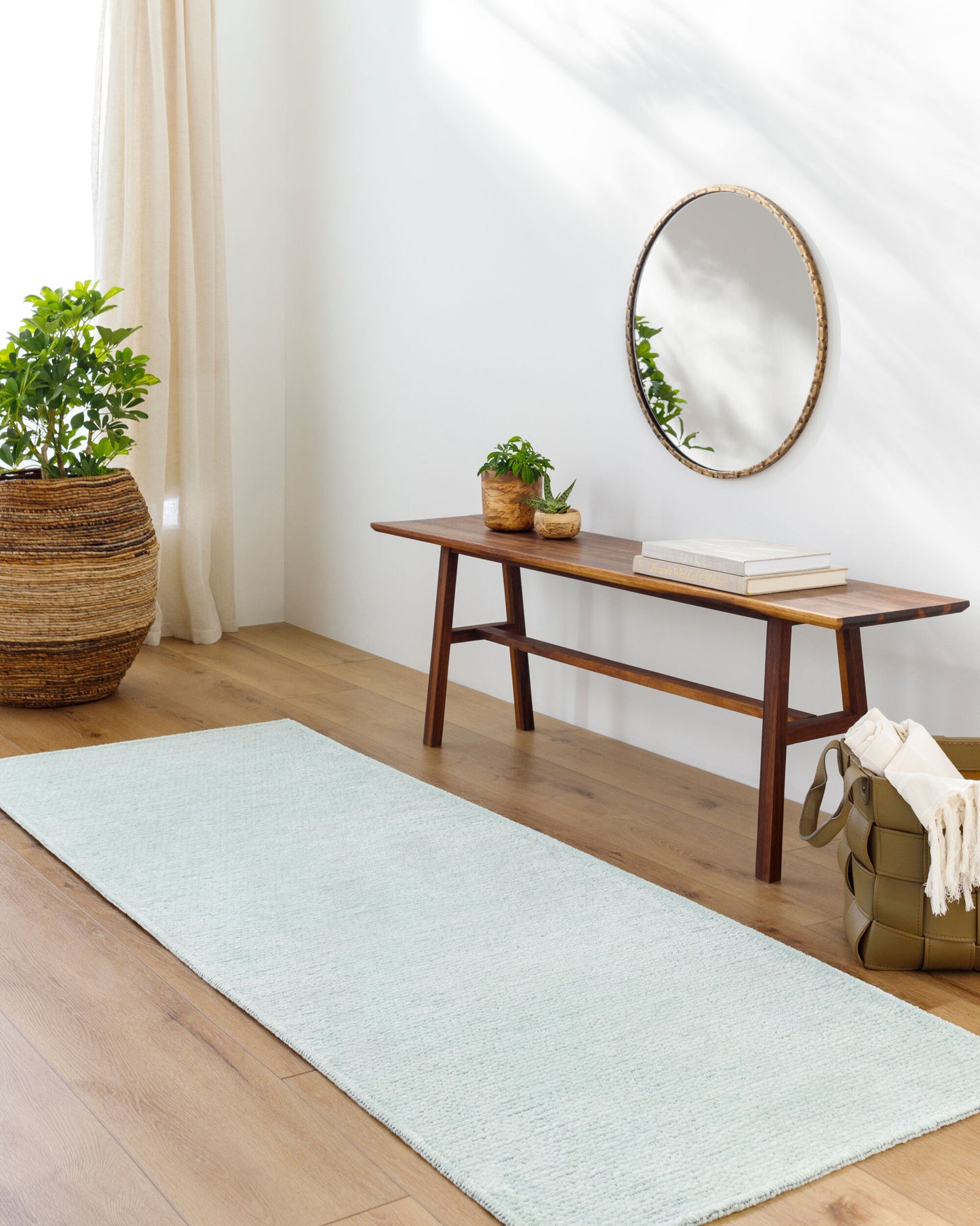Quebec QBC-2307 10ft Runner Machine Woven Washable Runner Rug
