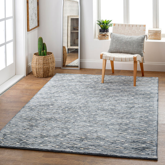 Quartz QTZ-5015 3' x 5' Handmade Faux Silk Accent Rug