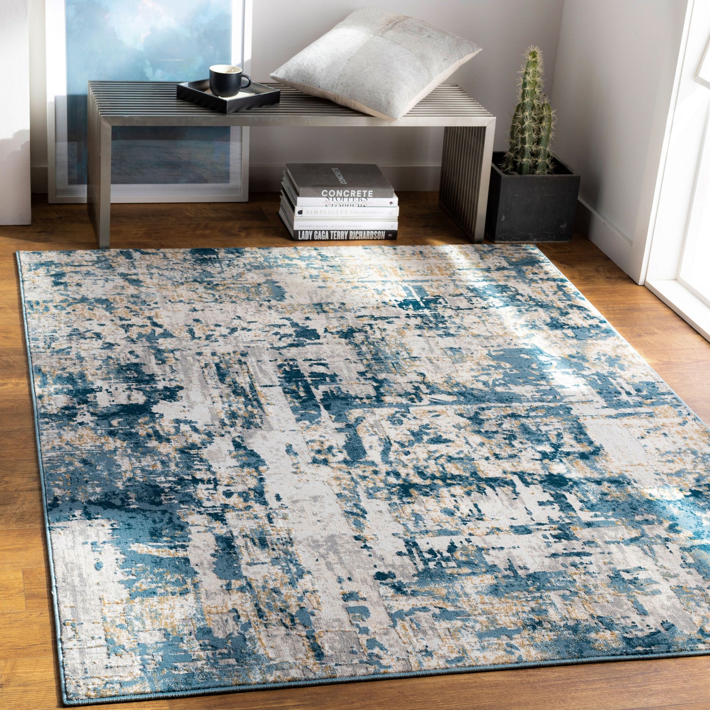 Quatro QUA-2303 6' x 9' Machine Woven Area Rug