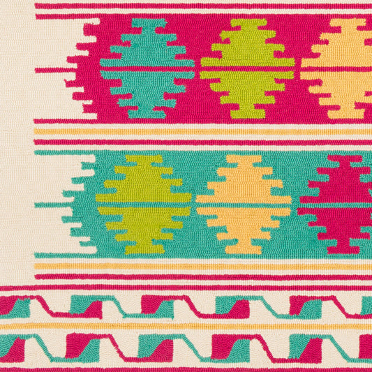 Alfombra decorativa para interior y exterior hecha a mano Rain RAI-1272 de 2' x 3'