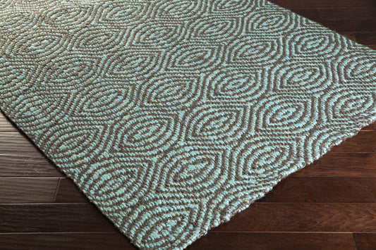 Alfombra decorativa de yute hecha a mano Reeds REED-821 de 2' x 3'