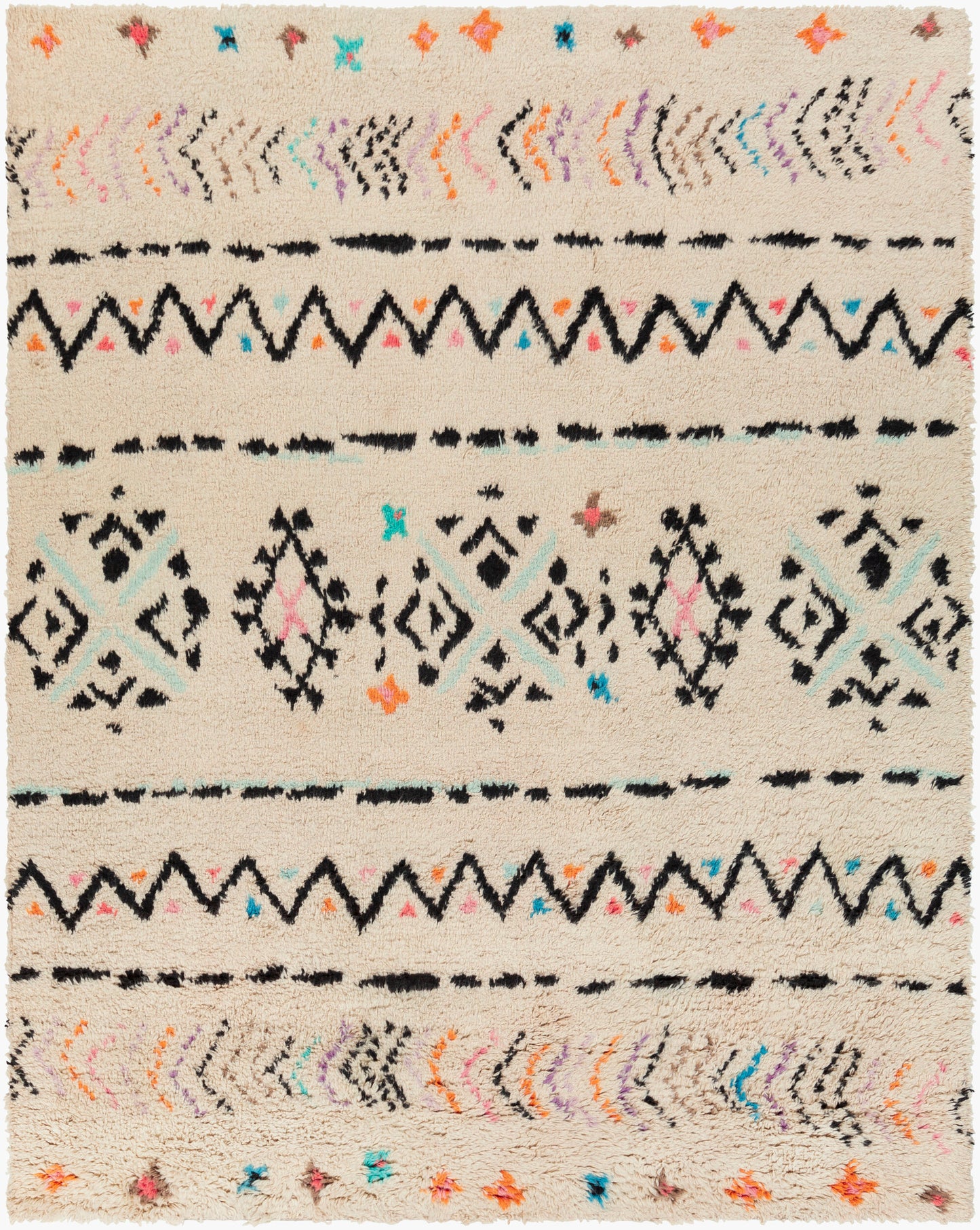 Alfombra de lana hecha a mano Riad RID-3003 de 2,44 m x 3,05 m