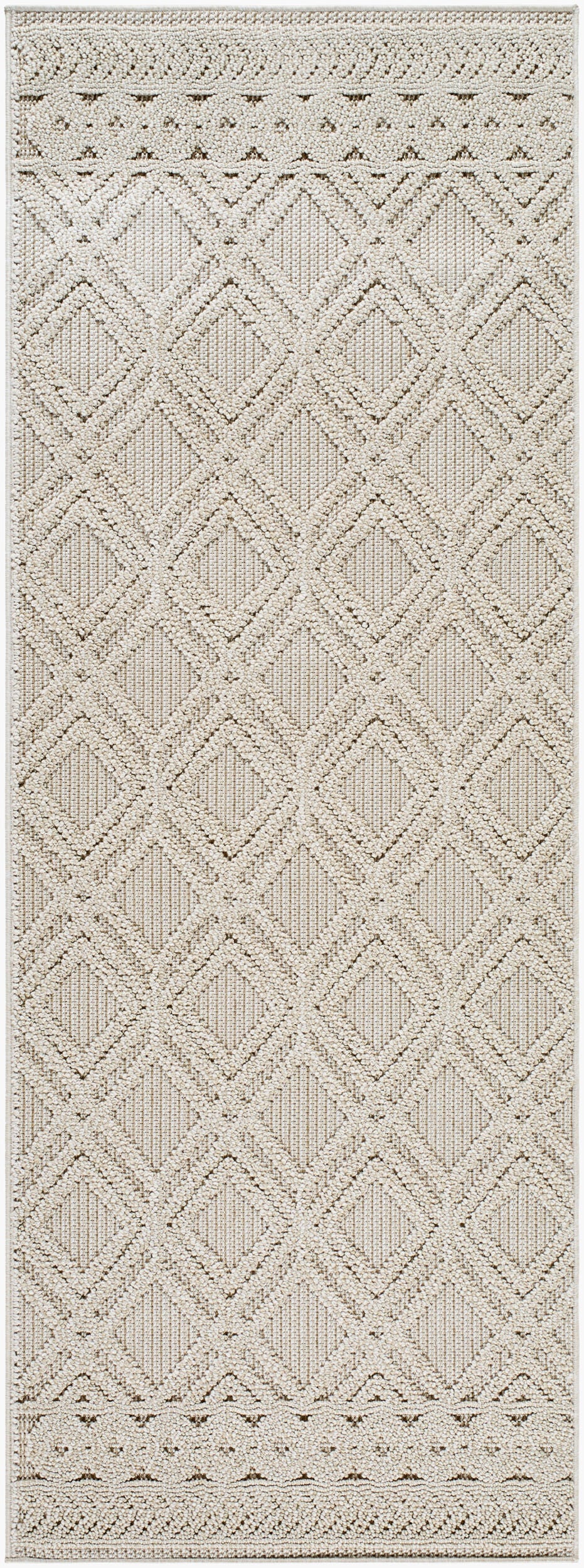 Rockport RPT-2302 7ft Runner Machine Woven Indoor/Outdoor Runner Rug