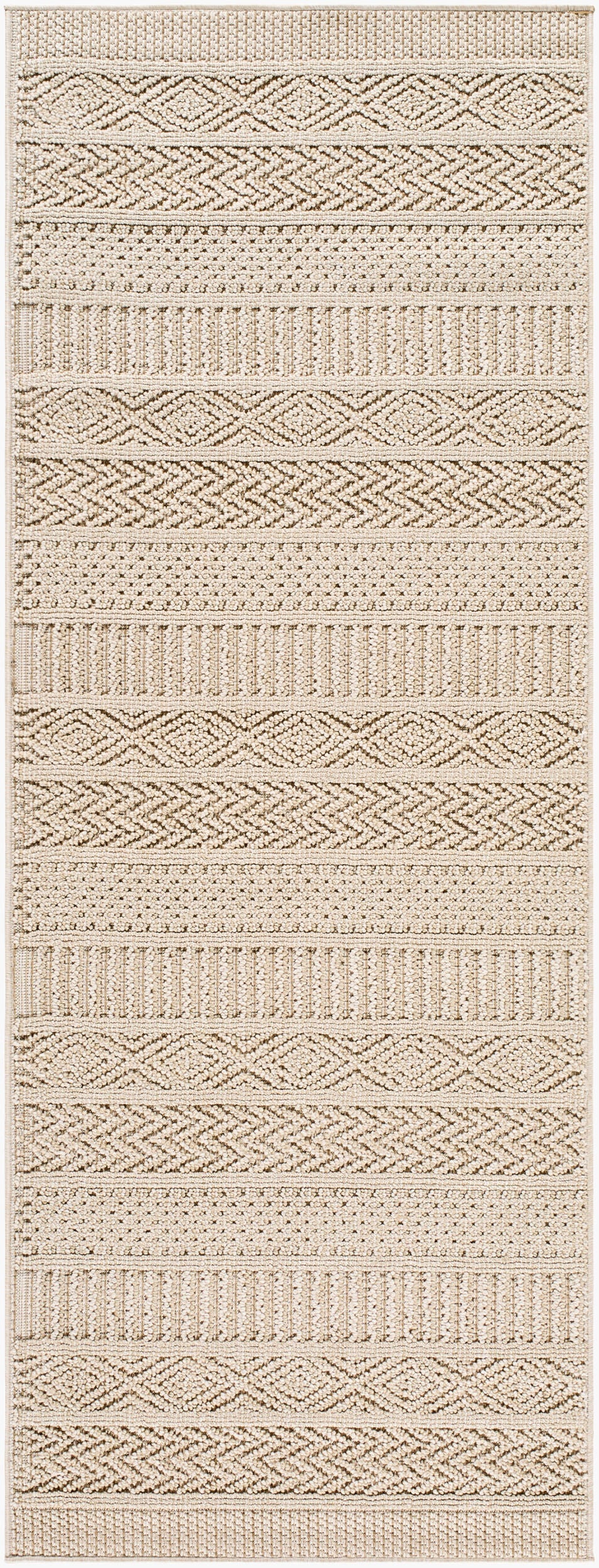 Rockport RPT-2303 7ft Runner Machine Woven Indoor/Outdoor Runner Rug