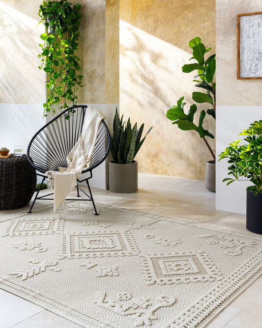 Rockport RPT-2304 7ft Runner Machine Woven Indoor/Outdoor Runner Rug