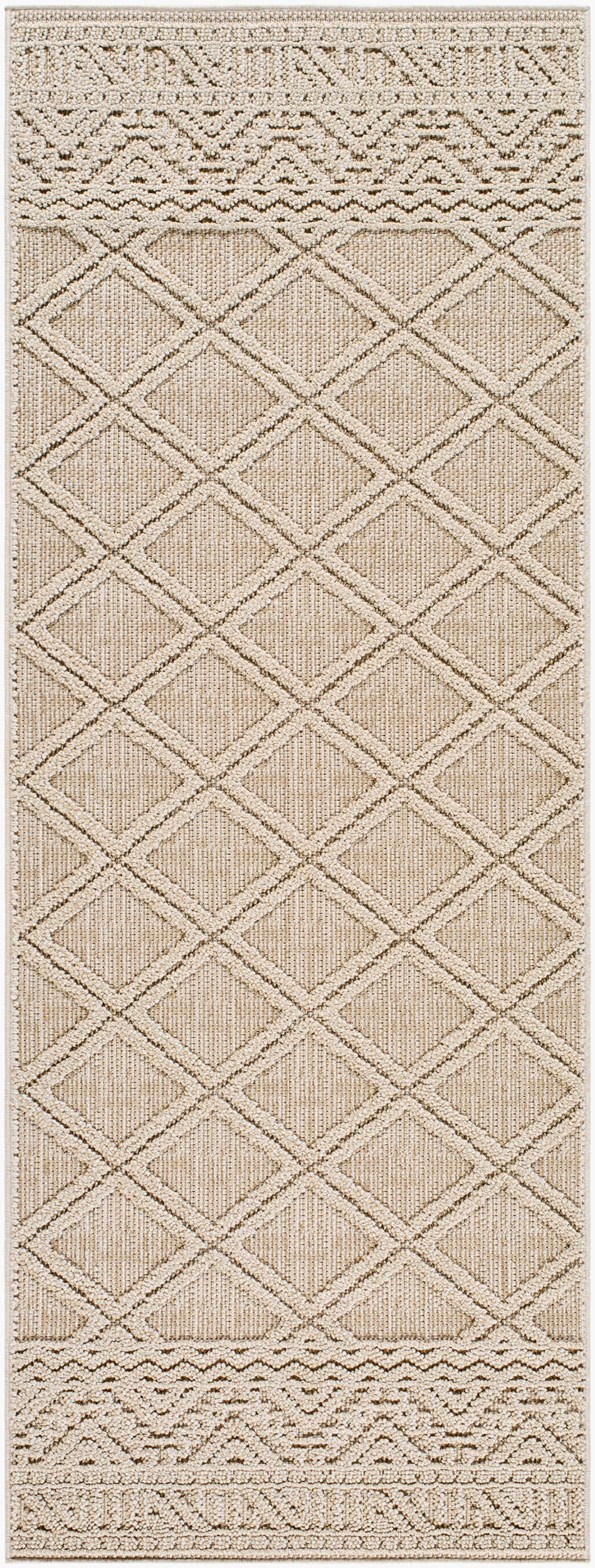 Rockport RPT-2305 7ft Runner Machine Woven Indoor/Outdoor Runner Rug