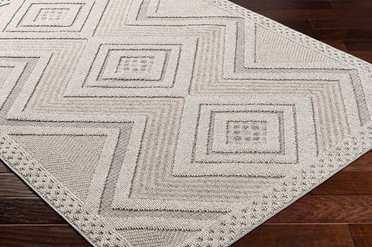 Rockport RPT-2321 7ft Runner Machine Woven Indoor/Outdoor Runner Rug
