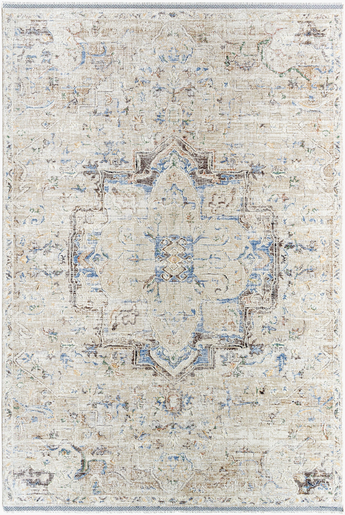 Rivaldo RVD-2308 7ft Round Machine Woven Area Rug