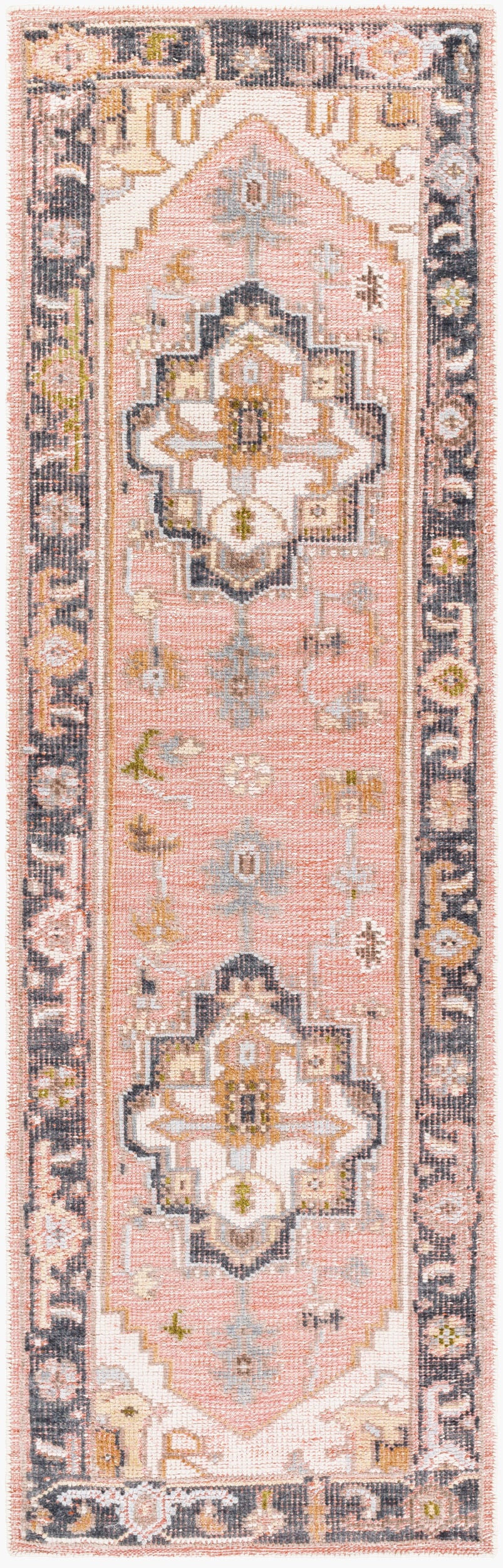 Revere RVE-2304 8ft Runner Handmade Recyled Runner Rug